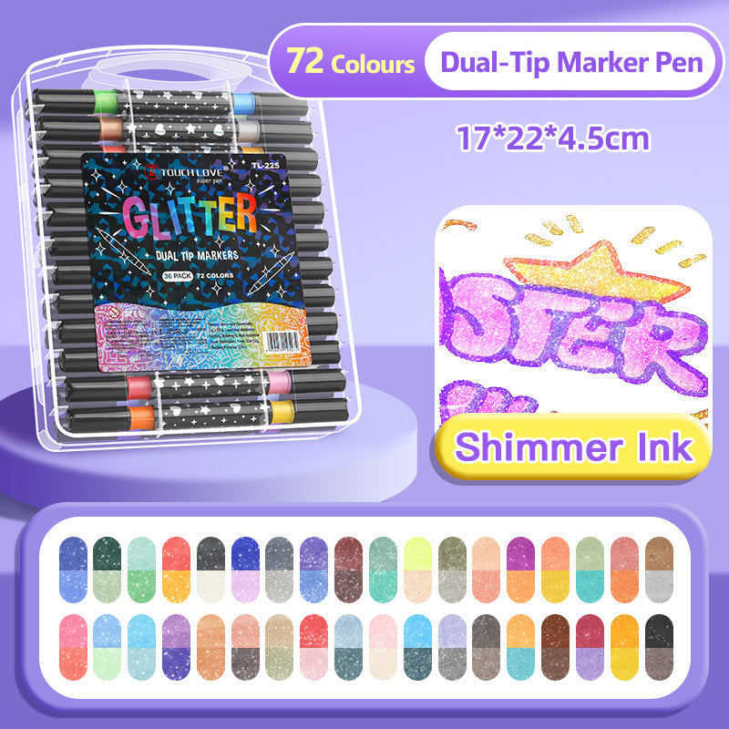 🎅Julegaveidé 50 % rabatt✨🌈Glittertusj med dobbel spiss