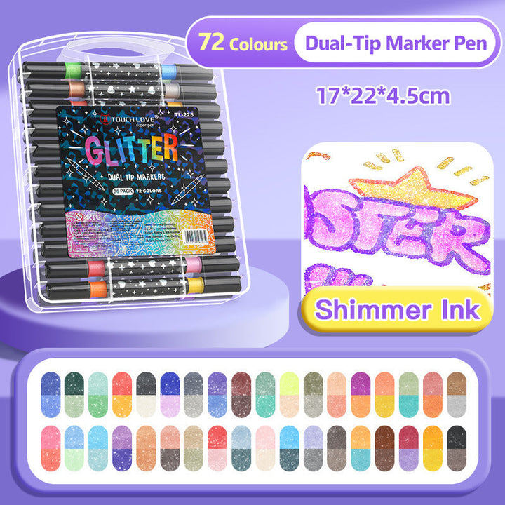 🎅Julegaveidé 50 % rabatt✨🌈Glittertusj med dobbel spiss