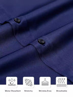 Men's Silky Wrinkle Resistant Solid Color Stretch Shirt