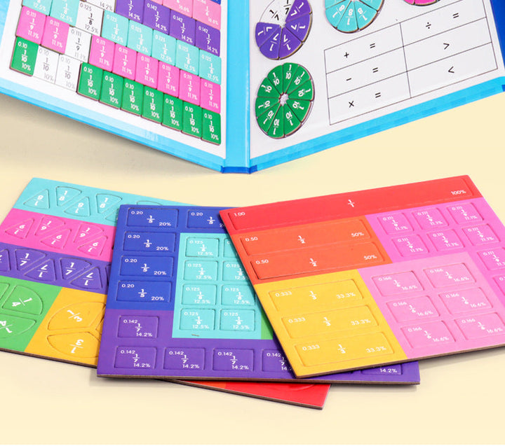 🔥Offerta imperdibile - Sconto del 50%🏅Libro magnetico Montessori con puzzle delle frazioni