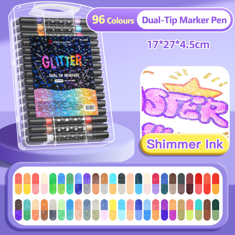 🎅Julegaveidé 50 % rabatt✨🌈Glittertusj med dobbel spiss