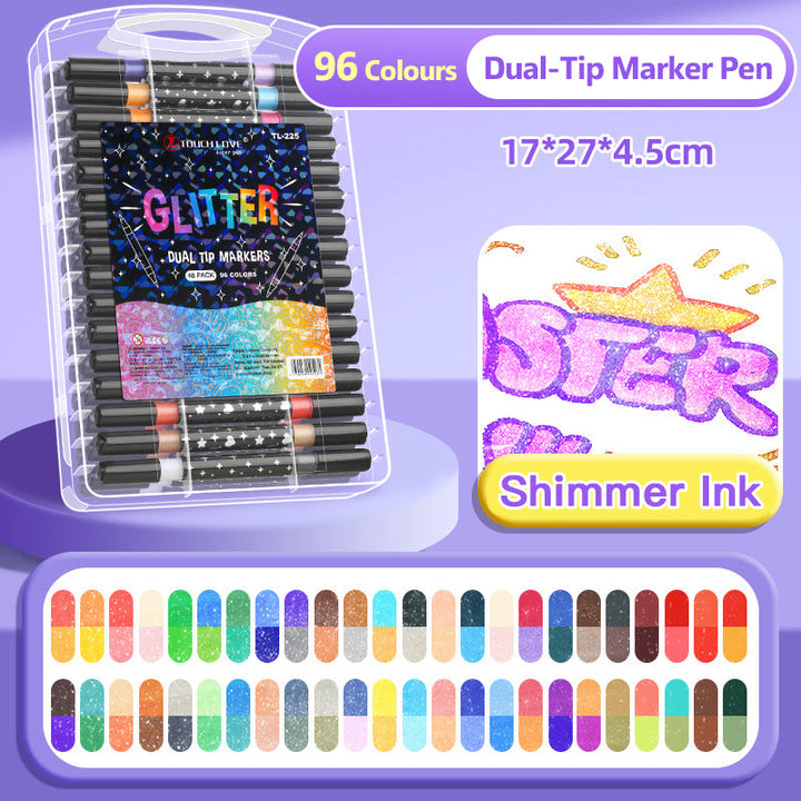 🎅Julegaveidé 50 % rabatt✨🌈Glittertusj med dobbel spiss