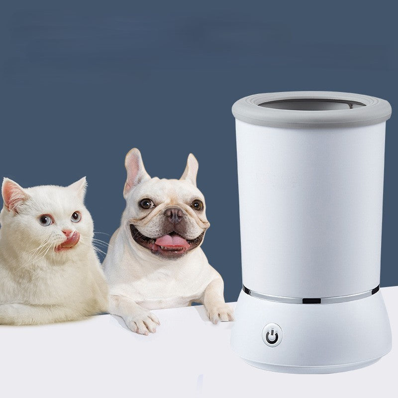 🐾 Intelligent rotating pet paw scrubber 🌿