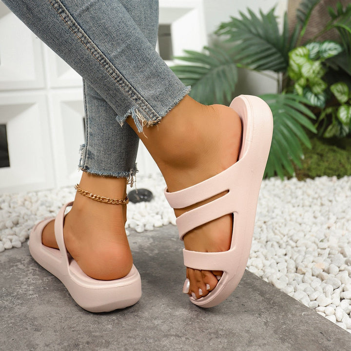 Sandales à brides pour femmes Getaway – Semelle épaisse et rembourrée &amp;  Multi-sangles – Léger &amp;  Caoutchouc durable 🏖️