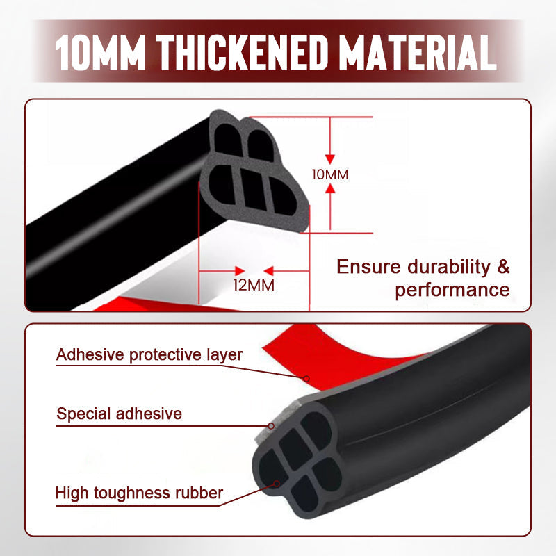 🔇5-hole Automotive Dust-proof and Shock-absorbing Sealing Strip
