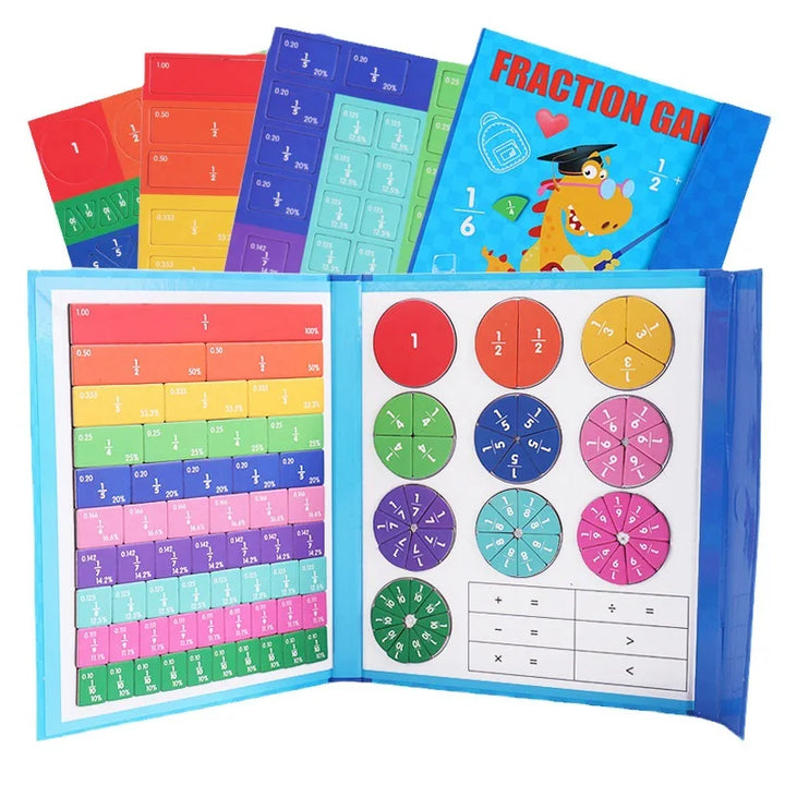 🔥Offerta imperdibile - Sconto del 50%🏅Libro magnetico Montessori con puzzle delle frazioni