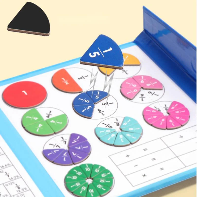 🔥Schneller Verkauf – 50 % RABATT🏅Montessori-Magnetbuch mit Bruchrechnen-Puzzle 