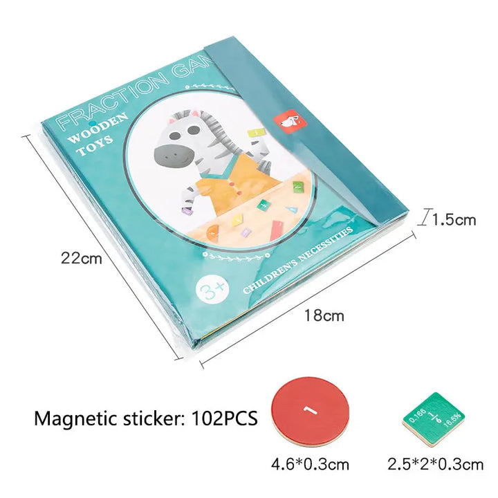 🔥Offerta imperdibile - Sconto del 50%🏅Libro magnetico Montessori con puzzle delle frazioni