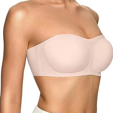 👙Naisten olkaimettomat rintaliivit Push Up Bandeau -rintaliivit Liukumattomat Langattomat Tukevat Pehmustetut Rintaliivit Saumattomat Mukavat Tuubihyytelöriivit