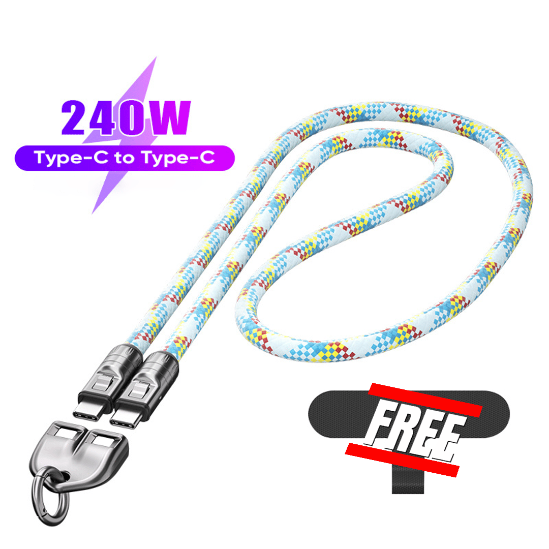 ⏰Last Day Special Price⚡C to C 240W Charging Cable with Wearable Bracelet Design