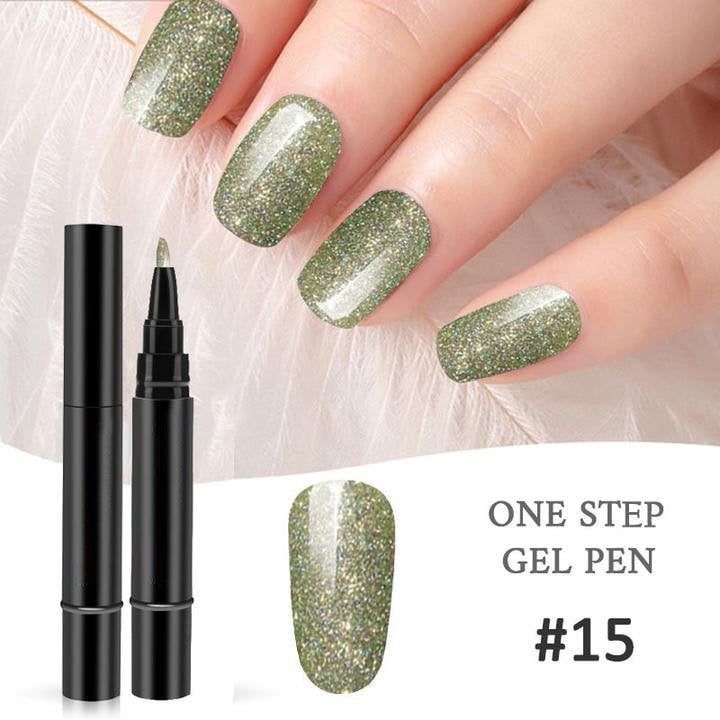 Στυλό νυχιών με τζελ ενός βήματος | Βερνίκι νυχιών UV 3 σε 1 χωρίς τελική επίστρωση | Στυλό μανικιούρ μεγάλης διάρκειας DIY με μύτη ακριβείας🎨