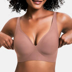 💜LAST DAY-50% OFF💜Jelly Wireless Womens Comfortable Wireless Bras Push Up Bralettes Seamless Tshirts Bras Deep V Everyday Bras