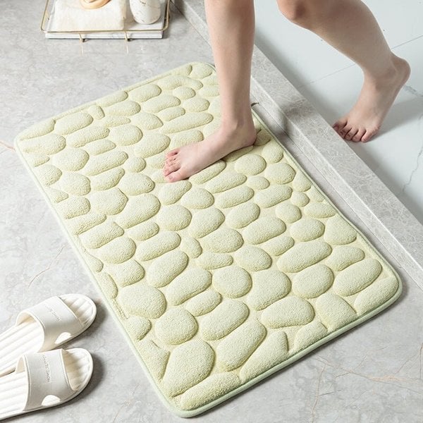 🎁Hot Sale 50% OFF⏳Cobblestone Embossed Bathroom Bath Mat