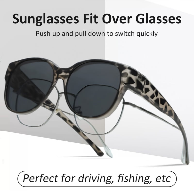 😎Lunettes de soleil à protection UV400 compatibles avec le port de lunettes de vue (Ajoutez 2 ou 4 pièces au panier)