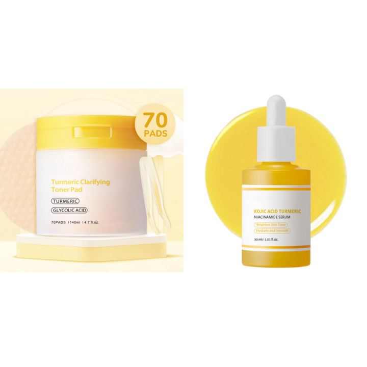 Kojic Acid Turmeric Power Duo for Face &amp; body | Ideal for Troubled Skin &amp; Use After Spot Care | Soothing &amp; Calming with Kojic Acid, Turmeric, Niacinamide