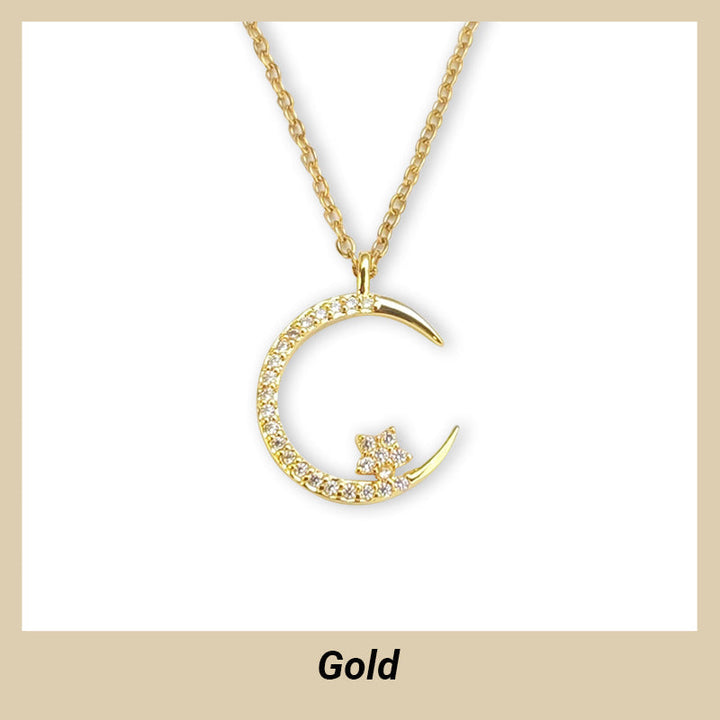 🎁 KJØP 1 FÅ 1 GRATIS! 🌙✨ Lys natt: Månestjernehalskjede – Eleganse som lyser i mørket med himmelsk sjarm 💫🌌