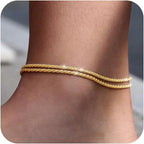 Buy 1 get 1 free🥰Dainty Layered waterproof anklet give yourself the best gift