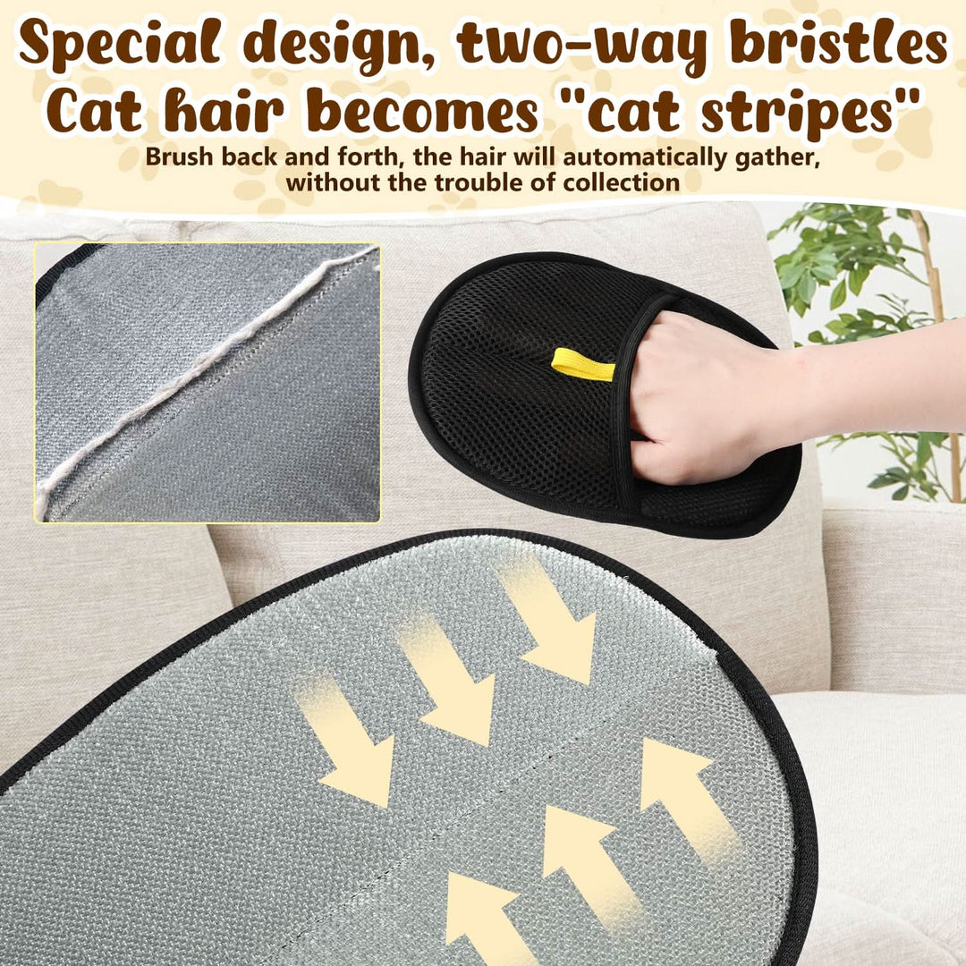 🔥BUY 1 GET 1 FREE🔥🐾🧤 Pet Hair Remover Electrostatic Gloves – Double-Sided Efficient, Soft Silicone &amp; Washable Reusable (Versatile Home+Car)!