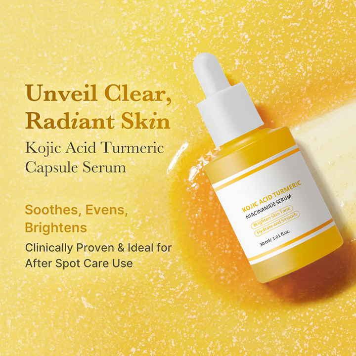Kojic Acid Turmeric Power Duo for Face &amp; body | Ideal for Troubled Skin &amp; Use After Spot Care | Soothing &amp; Calming with Kojic Acid, Turmeric, Niacinamide