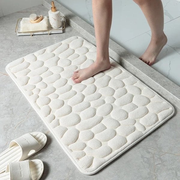 🎁Hot Sale 50% OFF⏳Cobblestone Embossed Bathroom Bath Mat