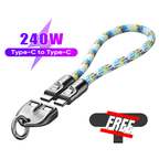 ⏰Last Day Special Price⚡C to C 240W Charging Cable with Wearable Bracelet Design
