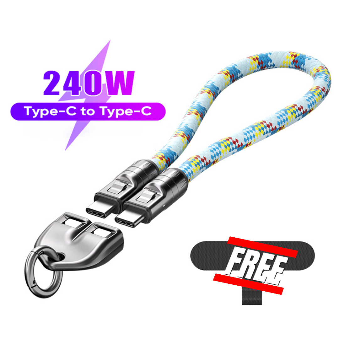 ⏰Last Day Special Price⚡C to C 240W Charging Cable with Wearable Bracelet Design