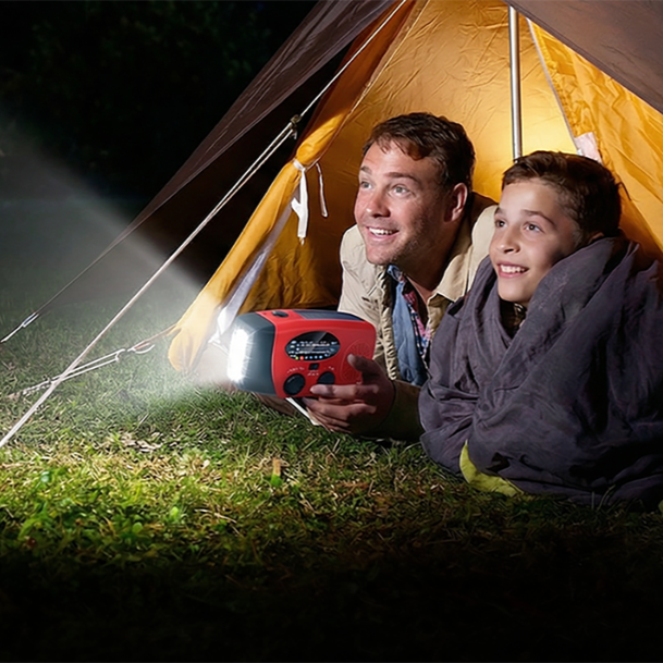 📻 58% OFF NOW!🔋Multifunctional Portable Solar Emergency Radio – Power Bank, Hand Crank &amp; Weather Alert⚡