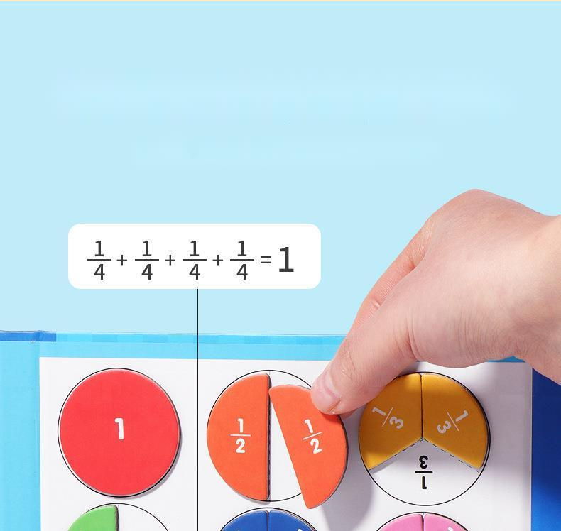 🔥Schneller Verkauf – 50 % RABATT🏅Montessori-Magnetbuch mit Bruchrechnen-Puzzle 
