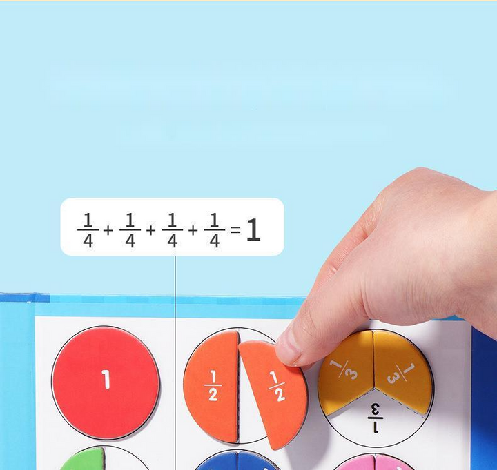 🔥Offerta imperdibile - Sconto del 50%🏅Libro magnetico Montessori con puzzle delle frazioni