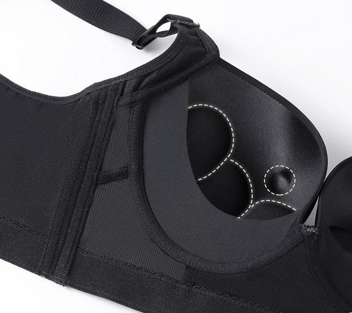 Full-Coverage Deep Cup Bra  – Smooths Back &amp; Sides, High-Back Support, 5D Seamed Lift, Breathable Stretch, U-Shape Panel – Ultimate Shapewear Comfort