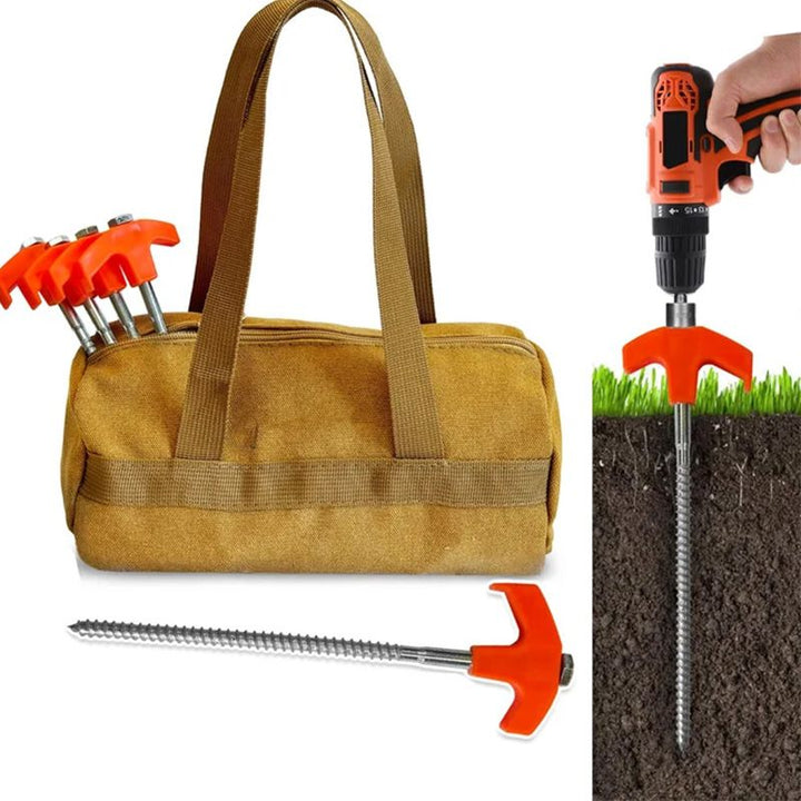 ✈️8" Screw-in Tent Stakes Ground Anchors