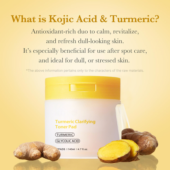 Kojic Acid Turmeric Power Duo for Face &amp; body | Ideal for Troubled Skin &amp; Use After Spot Care | Soothing &amp; Calming with Kojic Acid, Turmeric, Niacinamide