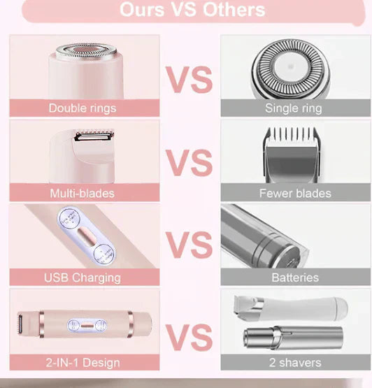 🔥2025 Hot Sale🔥2-In-1 Women's Electric Cordless Shaver