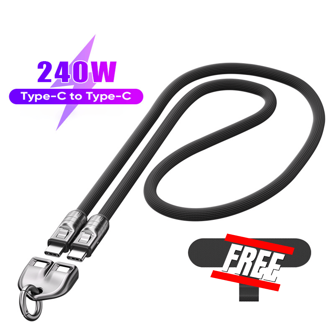 ⏰Last Day Special Price⚡C to C 240W Charging Cable with Wearable Bracelet Design