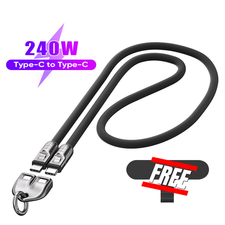 ⏰Last Day Special Price⚡C to C 240W Charging Cable with Wearable Bracelet Design