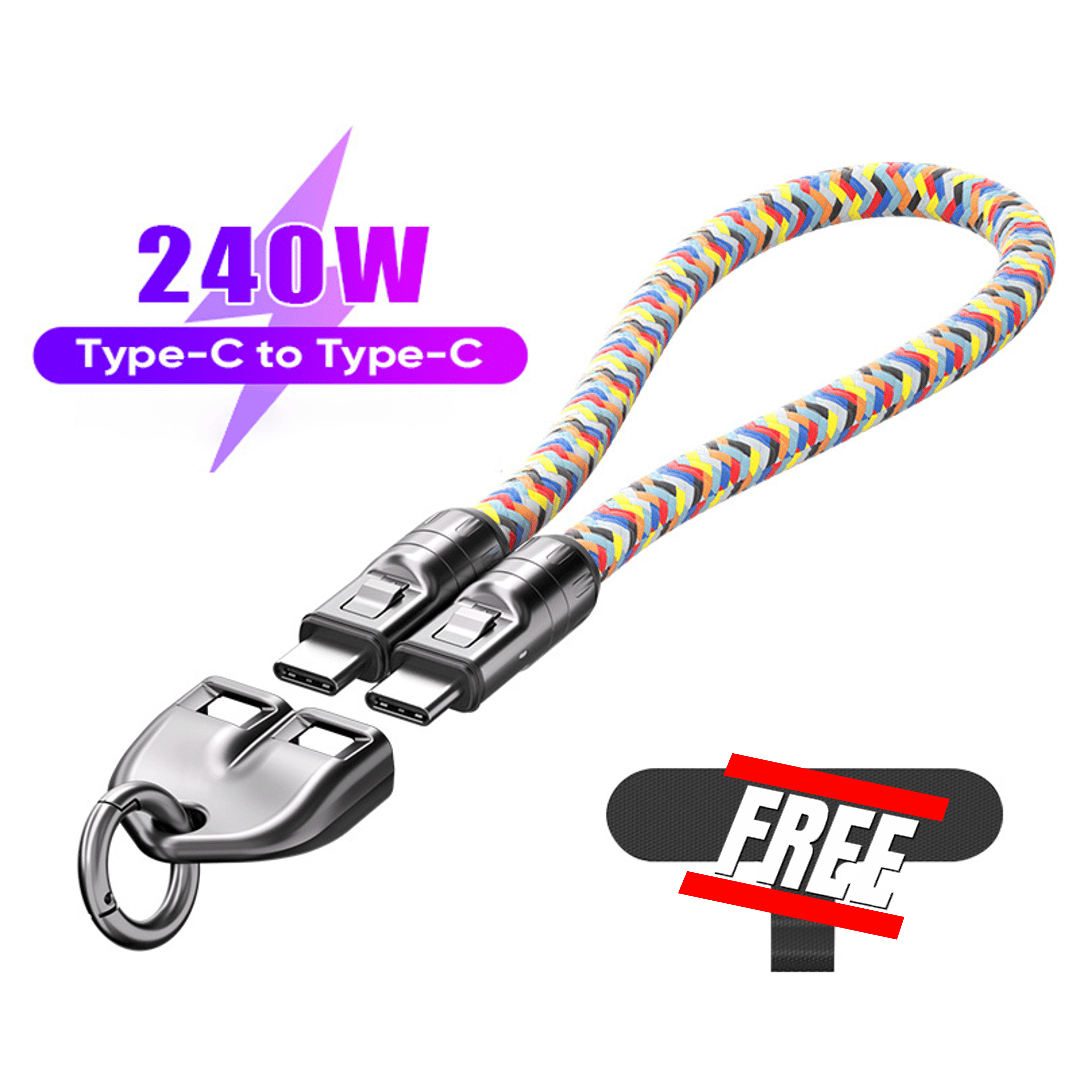 ⏰Last Day Special Price⚡C to C 240W Charging Cable with Wearable Bracelet Design