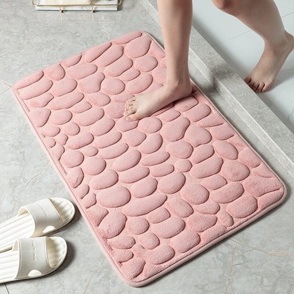 🎁Hot Sale 50% OFF⏳Cobblestone Embossed Bathroom Bath Mat
