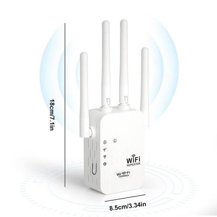 🎁Last Day Promotion 50% 🔥WiFi Extender 2025,1200Mbps Dual Band (5GHz/2.4GHz) Signal Booster, Covers 10,000 sq. ft &amp; 50 Devices, Repeater with Ethernet Port