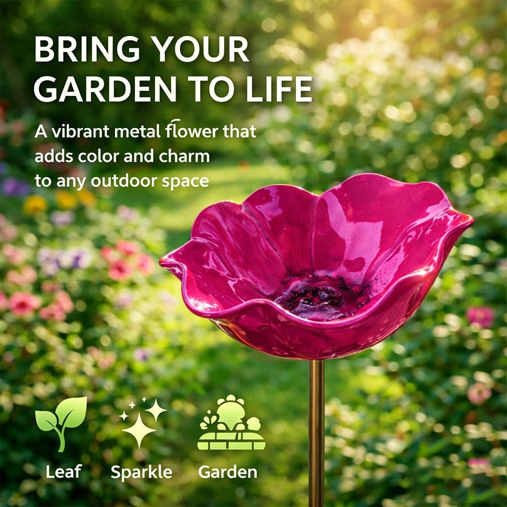 Handmade Metal Flower Garden Stake