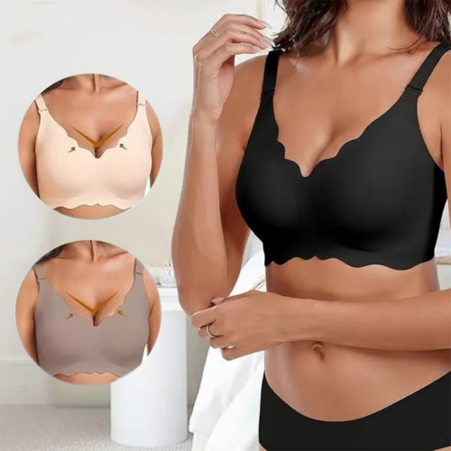 Deep V Plunge Push-up Wirefree Sømløs BH