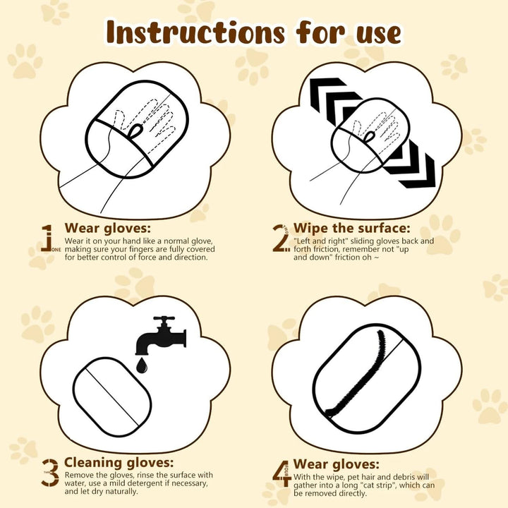 🔥BUY 1 GET 1 FREE🔥🐾🧤 Pet Hair Remover Electrostatic Gloves – Double-Sided Efficient, Soft Silicone &amp; Washable Reusable (Versatile Home+Car)!