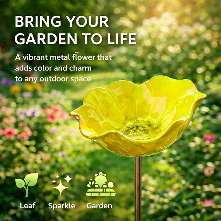 Handmade Metal Flower Garden Stake