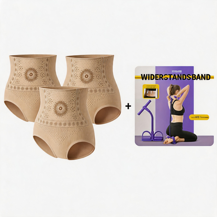 Thermogene Shorts mit Bauchkontrolle – 30 Minuten täglich tragen, aktiviert die Wärme &amp;  Fördert die Durchblutung. Sorgt für eine straffere, glattere Kontur. Kein Fitnessstudio nötig. Eine clevere Wahl für Shapewear. 👵✨