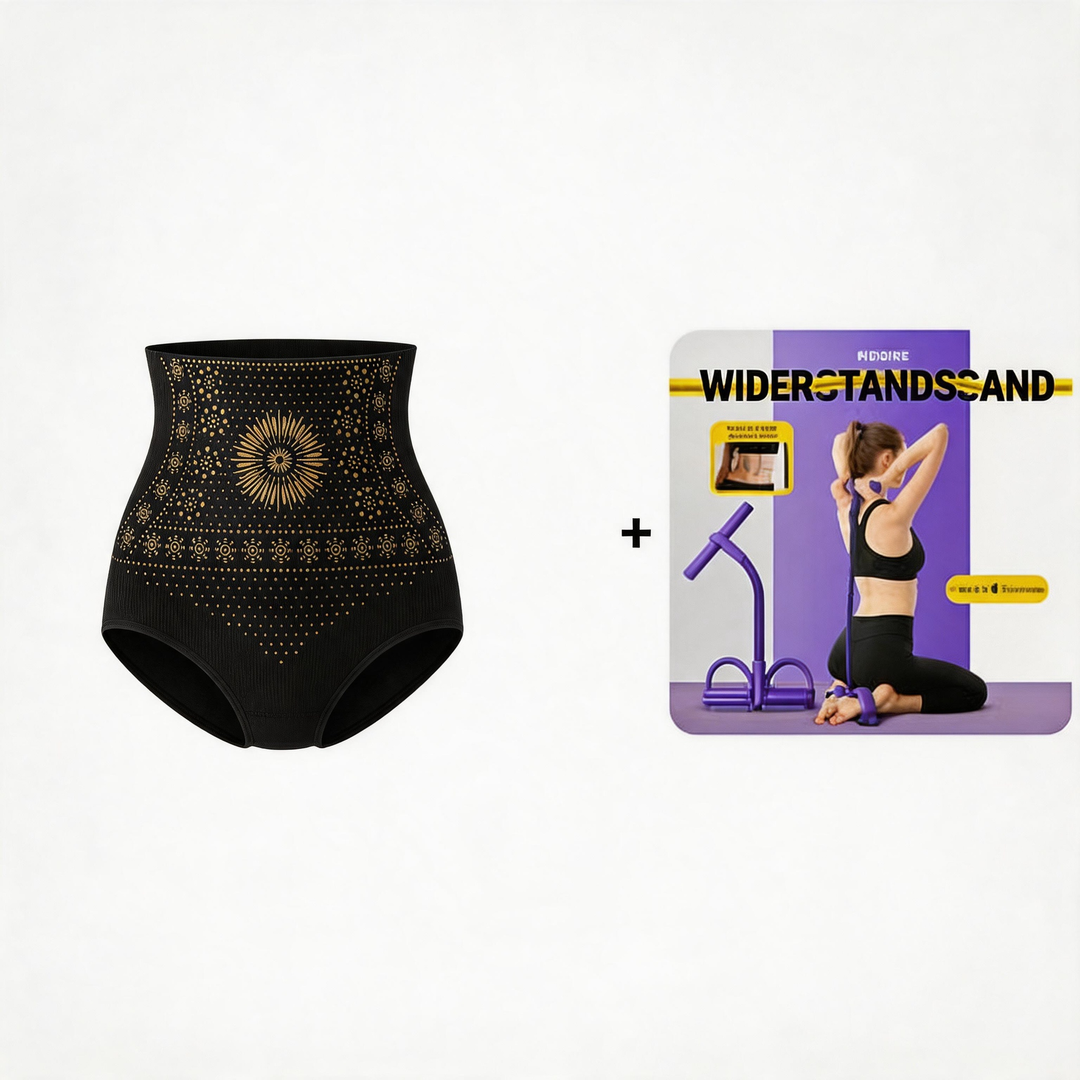 Thermogene Shorts mit Bauchkontrolle – 30 Minuten täglich tragen, aktiviert die Wärme &amp;  Fördert die Durchblutung. Sorgt für eine straffere, glattere Kontur. Kein Fitnessstudio nötig. Eine clevere Wahl für Shapewear. 👵✨