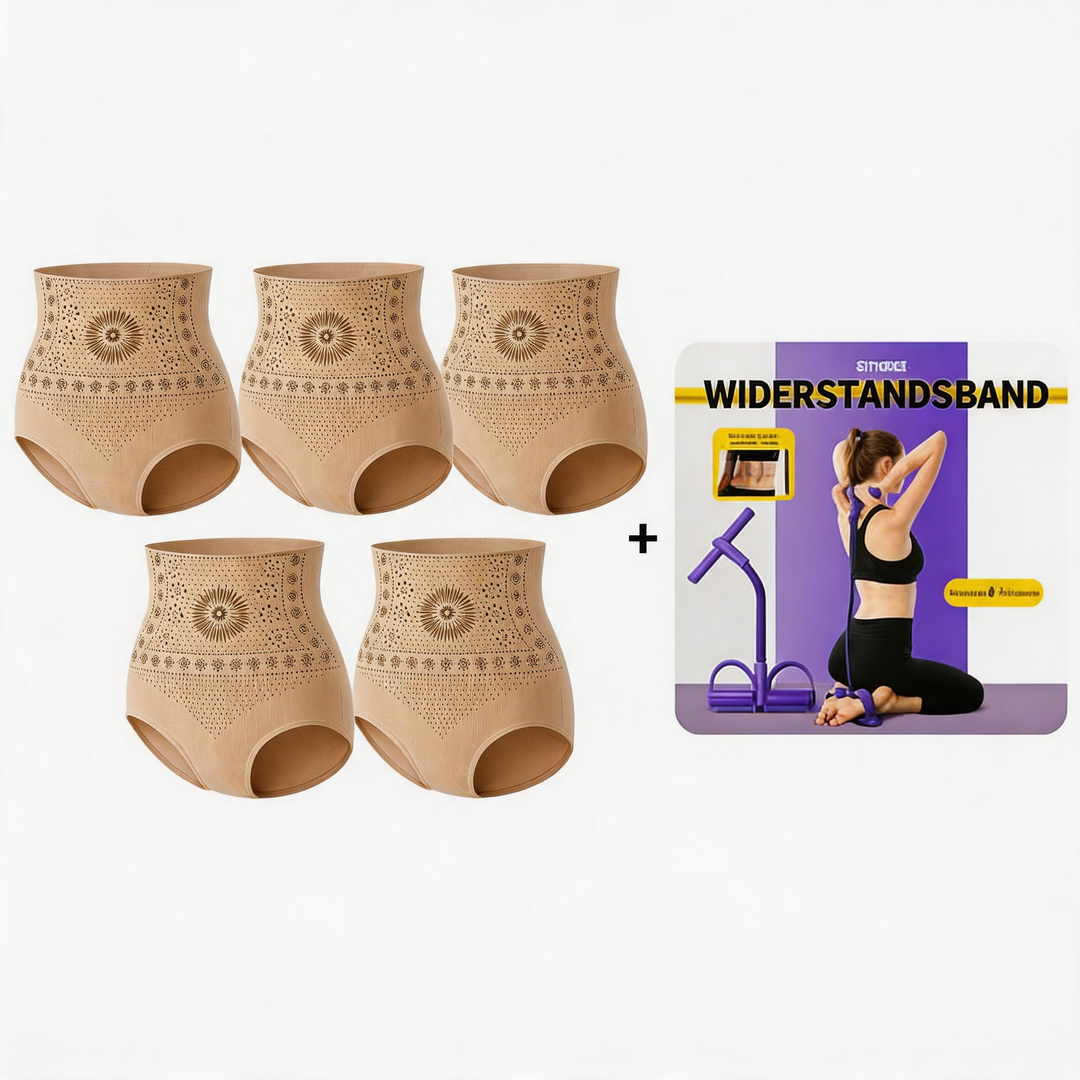 Thermogene Shorts mit Bauchkontrolle – 30 Minuten täglich tragen, aktiviert die Wärme &amp;  Fördert die Durchblutung. Sorgt für eine straffere, glattere Kontur. Kein Fitnessstudio nötig. Eine clevere Wahl für Shapewear. 👵✨