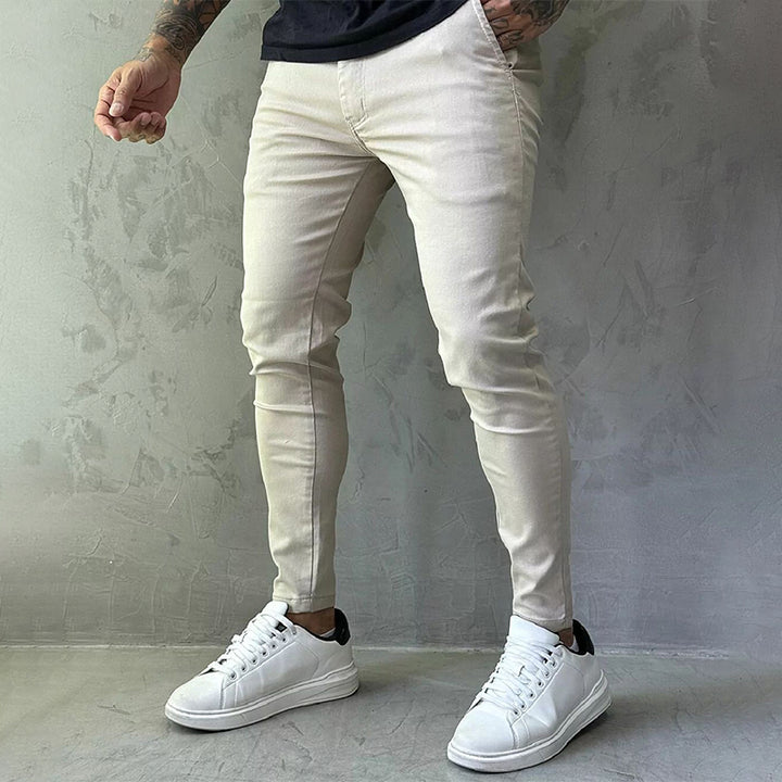 Men’s Slim-Fit Casual Solid Pants – Sleek Solid Tones, Slim Silhouette, Ideal for Easy Pairing 👔