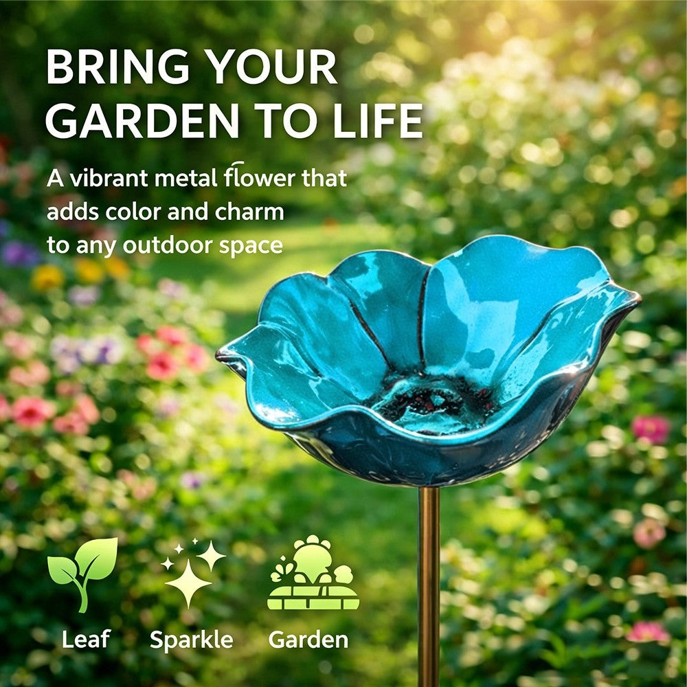 Handmade Metal Flower Garden Stake