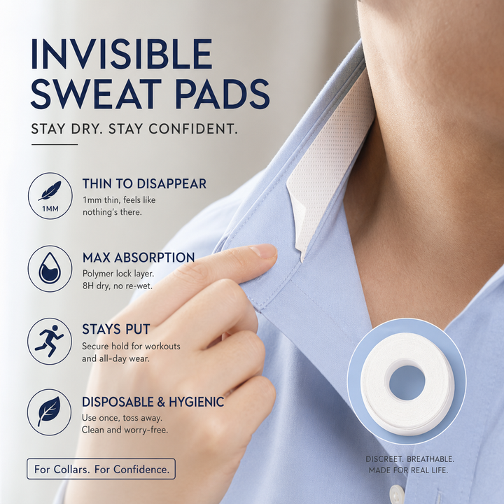 💗Invisible Disposable Collar &amp; Cuff Sweat Liners