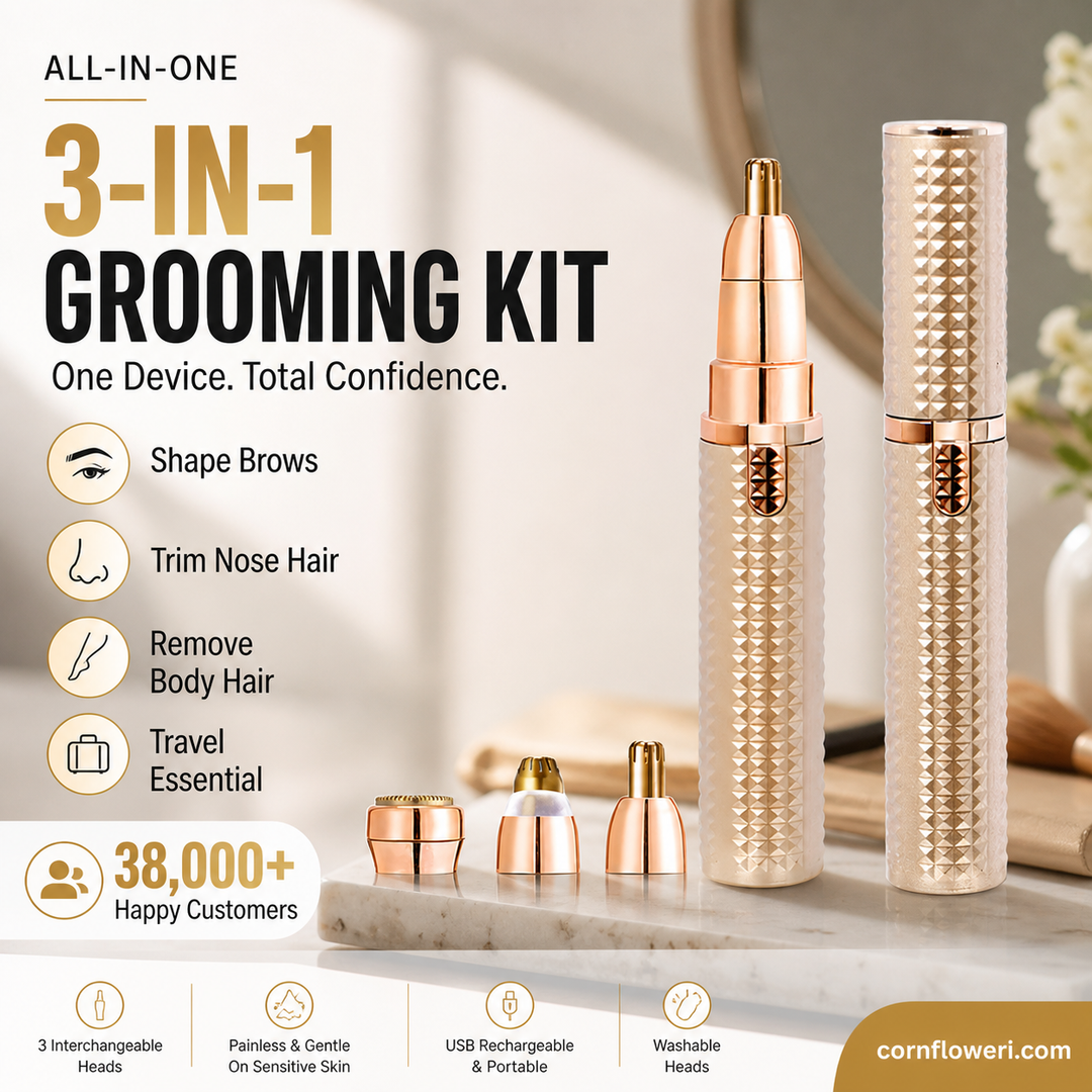 ✨ One Tool, Every Detail – Interchangeable Facial Hair Trimmer. Free UK Delivery