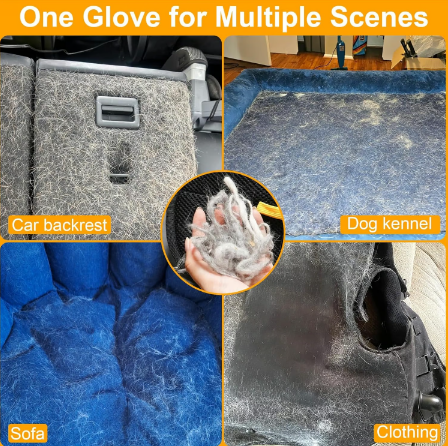 🔥BUY 1 GET 1 FREE🔥🐾🧤 Pet Hair Remover Electrostatic Gloves – Double-Sided Efficient, Soft Silicone &amp; Washable Reusable (Versatile Home+Car)!